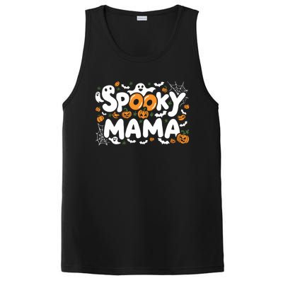 Spooky Mama Halloween Witchy Mom Ghosts And Pumpkins Costume Gift PosiCharge Competitor Tank