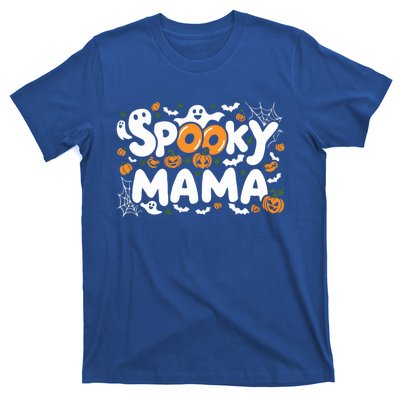 Spooky Mama Halloween Witchy Mom Ghosts And Pumpkins Costume Gift T-Shirt