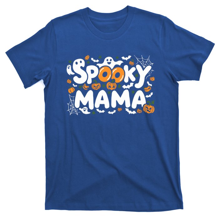 Spooky Mama Halloween Witchy Mom Ghosts And Pumpkins Costume Gift T-Shirt