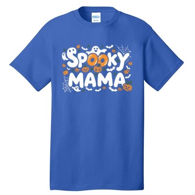 Spooky Mama Halloween Witchy Mom Ghosts And Pumpkins Costume Gift Tall T-Shirt