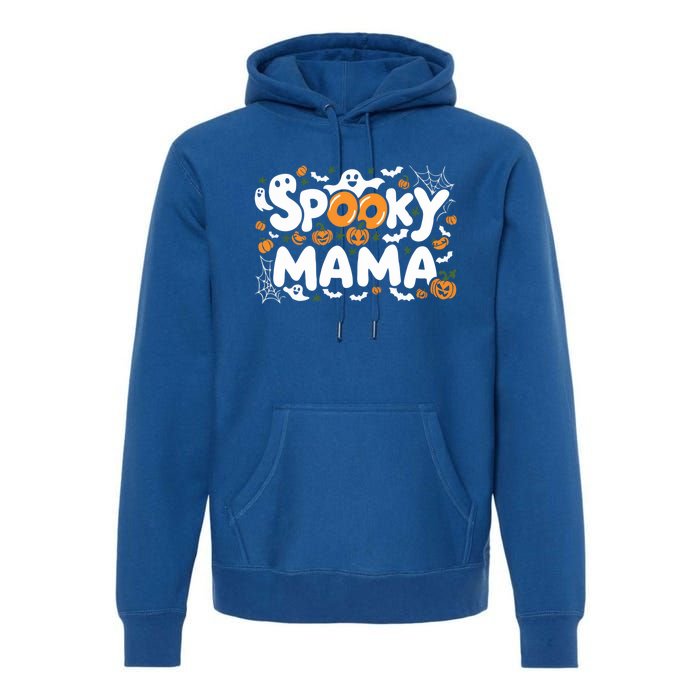 Spooky Mama Halloween Witchy Mom Ghosts And Pumpkins Costume Gift Premium Hoodie