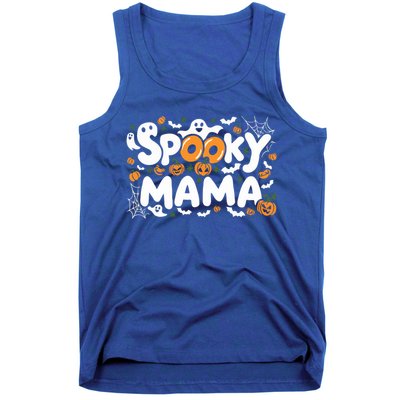 Spooky Mama Halloween Witchy Mom Ghosts And Pumpkins Costume Gift Tank Top