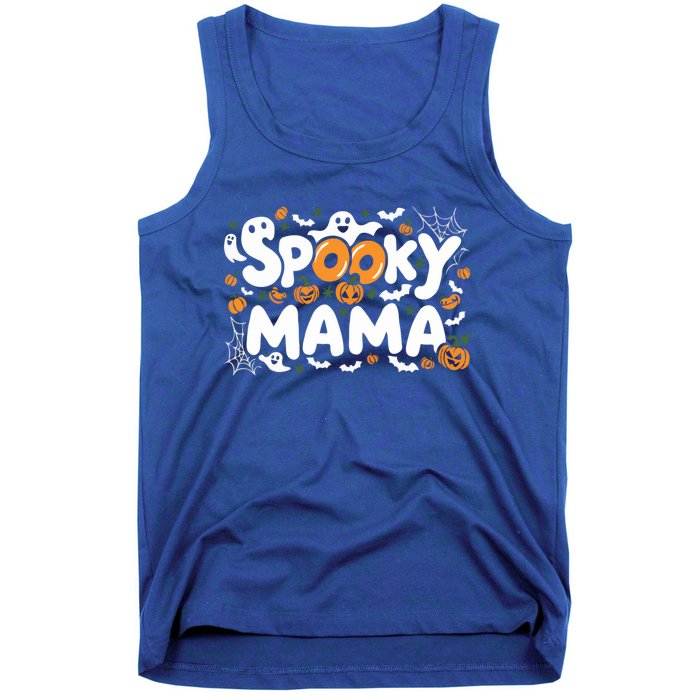 Spooky Mama Halloween Witchy Mom Ghosts And Pumpkins Costume Gift Tank Top