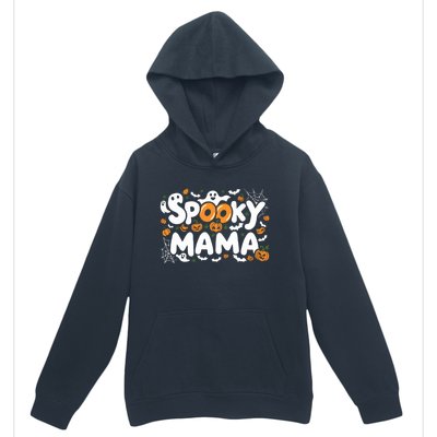 Spooky Mama Halloween Witchy Mom Ghosts And Pumpkins Costume Gift Urban Pullover Hoodie