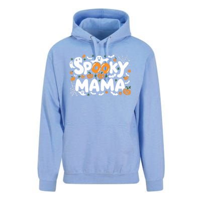 Spooky Mama Halloween Witchy Mom Ghosts And Pumpkins Costume Gift Unisex Surf Hoodie