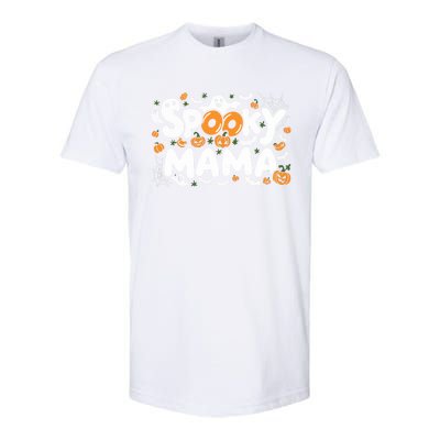 Spooky Mama Halloween Witchy Mom Ghosts And Pumpkins Costume Gift Softstyle CVC T-Shirt