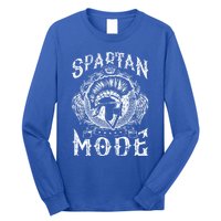 Spartan Mode Helmet Gym Warrior Fitness Beast Sparta Workout Gift Long Sleeve Shirt