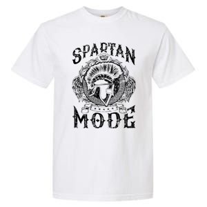 Spartan Mode Helmet Gym Warrior Fitness Beast Sparta Workout Gift Garment-Dyed Heavyweight T-Shirt