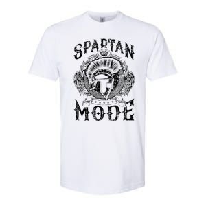 Spartan Mode Helmet Gym Warrior Fitness Beast Sparta Workout Gift Softstyle CVC T-Shirt