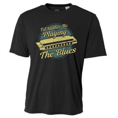 Style Musician Harmonica Blues Cooling Performance Crew T-Shirt