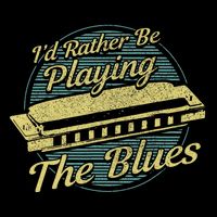 Style Musician Harmonica Blues Cooling Performance Crew T-Shirt