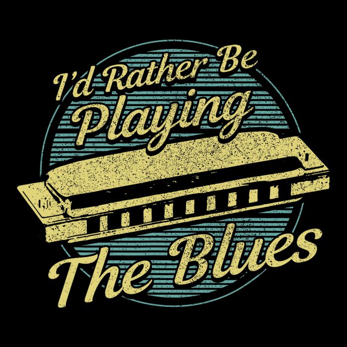 Style Musician Harmonica Blues Cooling Performance Crew T-Shirt