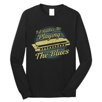 Style Musician Harmonica Blues Long Sleeve Shirt