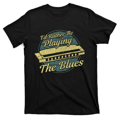 Style Musician Harmonica Blues T-Shirt