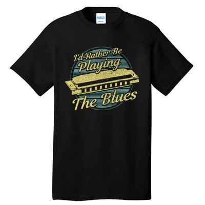 Style Musician Harmonica Blues Tall T-Shirt