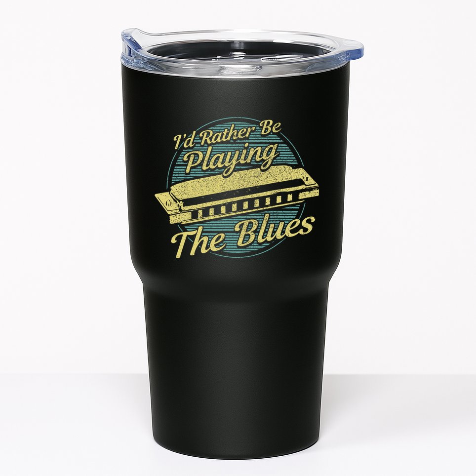 Style Musician Harmonica Blues Tumbler