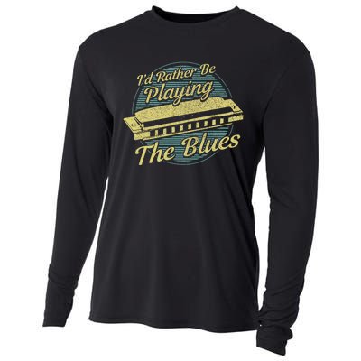 Style Musician Harmonica Blues Cooling Performance Long Sleeve Crew