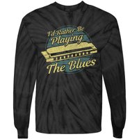 Style Musician Harmonica Blues Tie-Dye Long Sleeve Shirt