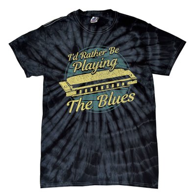 Style Musician Harmonica Blues Tie-Dye T-Shirt