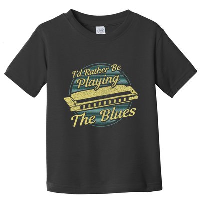Style Musician Harmonica Blues Toddler T-Shirt