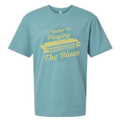 Style Musician Harmonica Blues Sueded Cloud Jersey T-Shirt