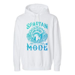 Spartan Mode Helmet Gym Warrior Fitness Beast Sparta Workout Gift Garment-Dyed Fleece Hoodie