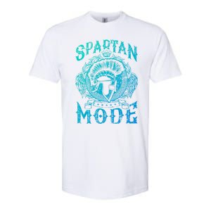 Spartan Mode Helmet Gym Warrior Fitness Beast Sparta Workout Gift Softstyle CVC T-Shirt