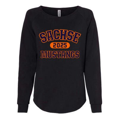 Sachse Mustangs High School Arch 2025 Womens California Wash Sweatshirt