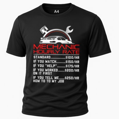 Sarcastic Mechanic Hourly Rate Skilled Professional Performance Shirt