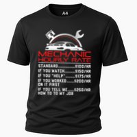 Sarcastic Mechanic Hourly Rate Skilled Professional Cooling Performance Crew T-Shirt