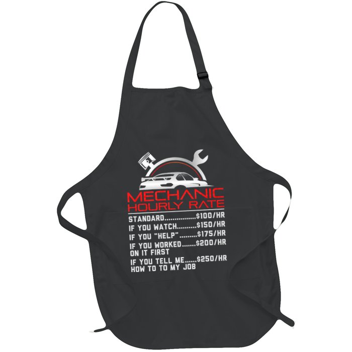 Sarcastic Mechanic Hourly Rate Skilled Professional Apron