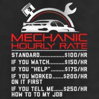 Sarcastic Mechanic Hourly Rate Skilled Professional Golf Towel