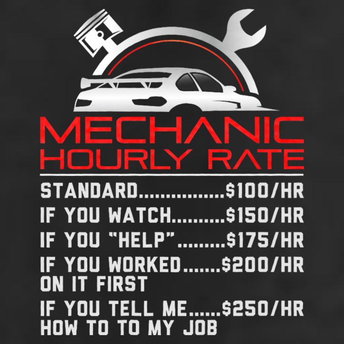 Sarcastic Mechanic Hourly Rate Skilled Professional Golf Towel