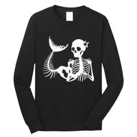 Skeleton Mermaid Halloween Long Sleeve Shirt