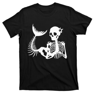 Skeleton Mermaid Halloween T-Shirt