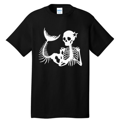 Skeleton Mermaid Halloween Tall T-Shirt