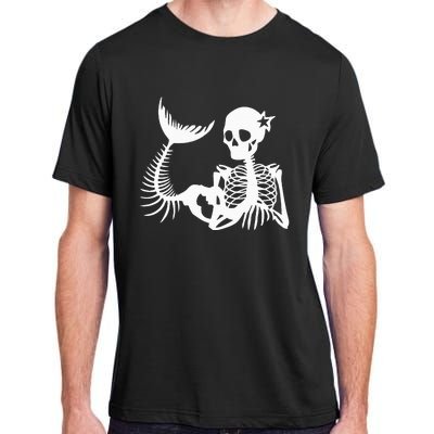 Skeleton Mermaid Halloween Adult ChromaSoft Performance T-Shirt