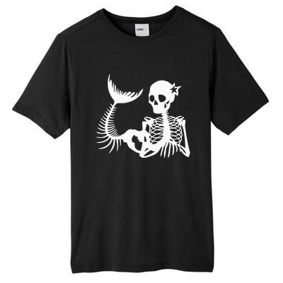 Skeleton Mermaid Halloween Tall Fusion ChromaSoft Performance T-Shirt