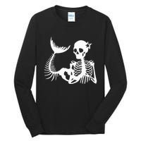 Skeleton Mermaid Halloween Tall Long Sleeve T-Shirt