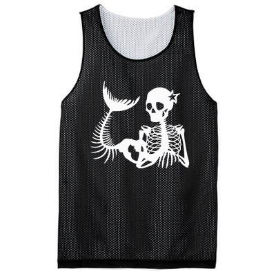 Skeleton Mermaid Halloween Mesh Reversible Basketball Jersey Tank