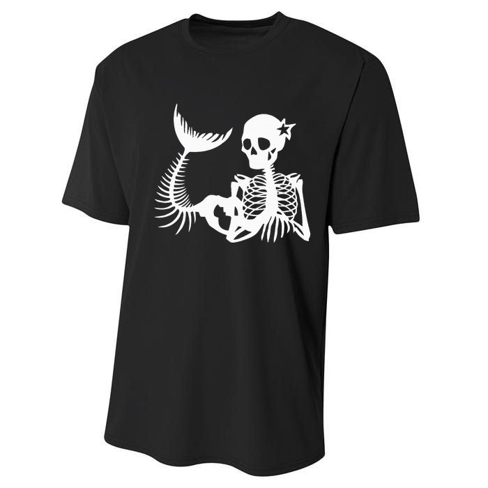 Skeleton Mermaid Halloween Performance Sprint T-Shirt