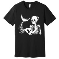 Skeleton Mermaid Halloween Premium T-Shirt