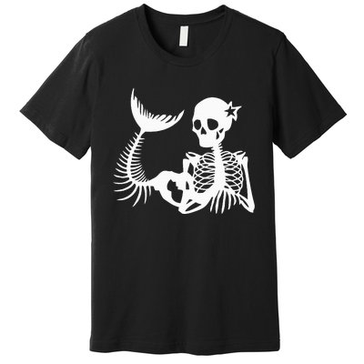 Skeleton Mermaid Halloween Premium T-Shirt