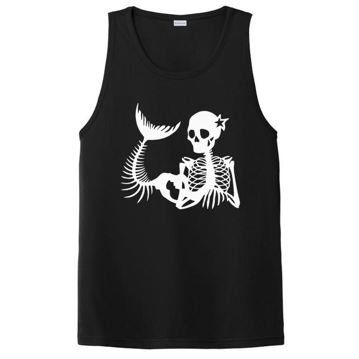 Skeleton Mermaid Halloween PosiCharge Competitor Tank