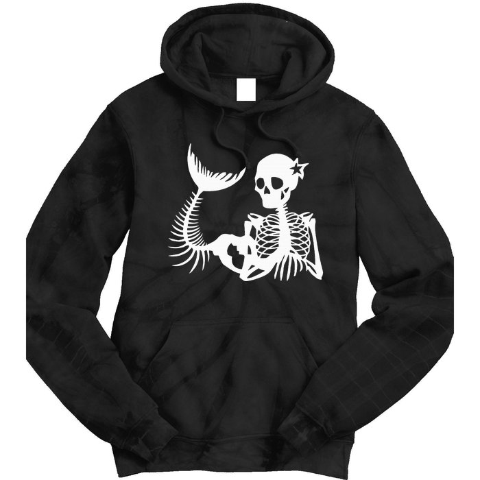 Skeleton Mermaid Halloween Tie Dye Hoodie