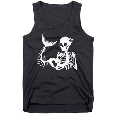 Skeleton Mermaid Halloween Tank Top