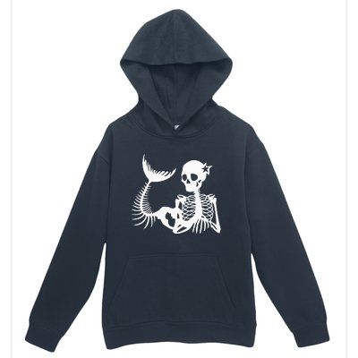 Skeleton Mermaid Halloween Urban Pullover Hoodie