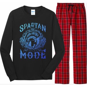 Spartan Mode Helmet Gym Warrior Fitness Beast Sparta Workout Gift Long Sleeve Pajama Set