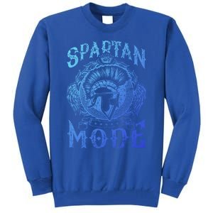 Spartan Mode Helmet Gym Warrior Fitness Beast Sparta Workout Gift Tall Sweatshirt