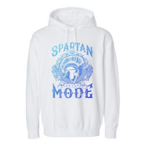 Spartan Mode Helmet Gym Warrior Fitness Beast Sparta Workout Gift Garment-Dyed Fleece Hoodie